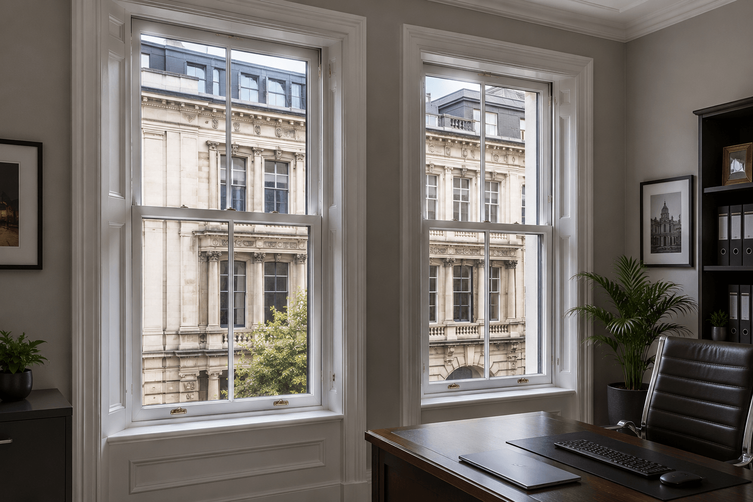 Made-to-measure sash windows secondary glazing system